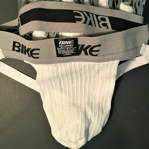 COPY - COPY - COPY - NOS ORIGINAL BIKE 2XL WHITE SWIM AND TRACK JOCK STRAP 2" W… - Picture 5 of 6